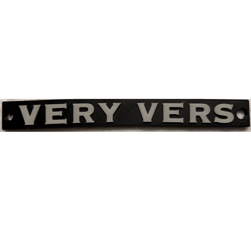 Harnest Plate "VERY VERS"